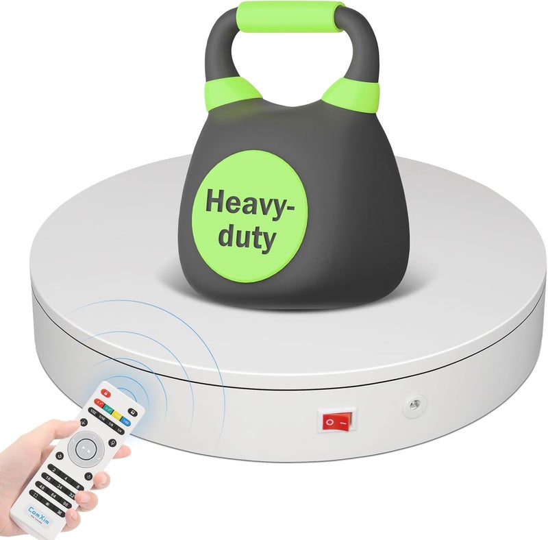ComXim 7.9In Remote Motorized Electric Turntable Rotating Display Stand Spinning Rotating Platform 360 Photography Turntable lazy susan base giratoria para for Photography,Display(Load Range:40~100lbs) - Image 1